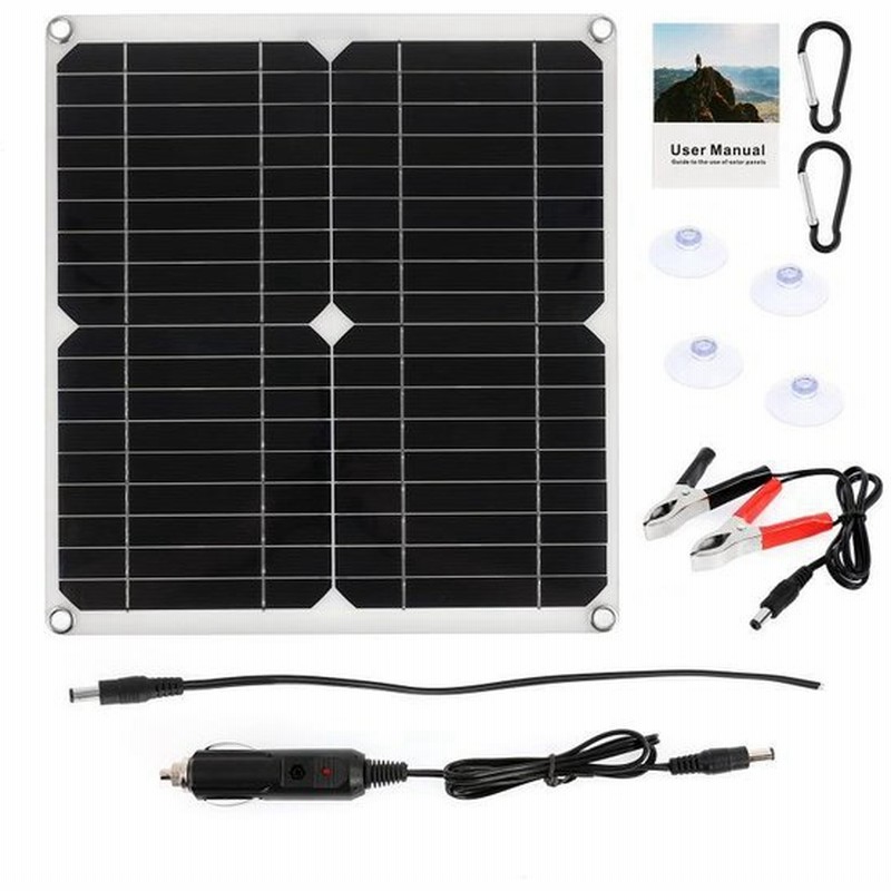ソーラーパネル 100w デュアル 12v 5v Usb コントローラ 防水 電池 ポリ 車 ヨット Rv バッテリー 充電器 太陽光 With 40a Controller 通販 Lineポイント最大get Lineショッピング