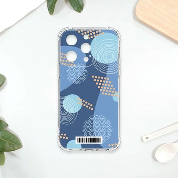 TRON IPhone 15 PRO 日系和風圓點海波系列 四角防摔載具殼 軟殼 手機殼