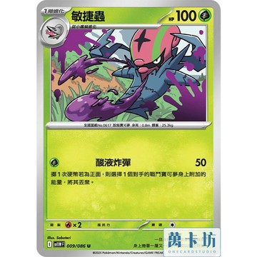 萬卡坊 / 寶可夢 PTCG 中文版 SV11W 009 敏捷蟲 普卡