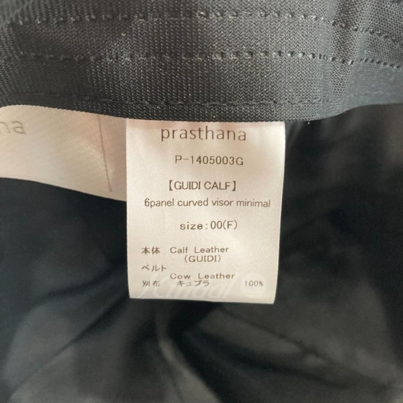 prasthana レザーキャップ 6panel curved visor minimal GUIDI CALF ブラック サイズ：Free (南船場  | LINEブランドカタログ