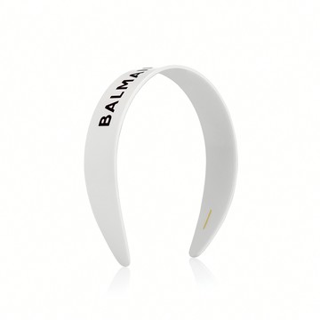 BALMAIN 白色logo經典髮箍 Limited Edition Acetate Headband Large
