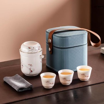 旅行茶具陶瓷泡茶壺便攜式快客杯一壺三杯功夫茶杯隨身杯戶外廠家