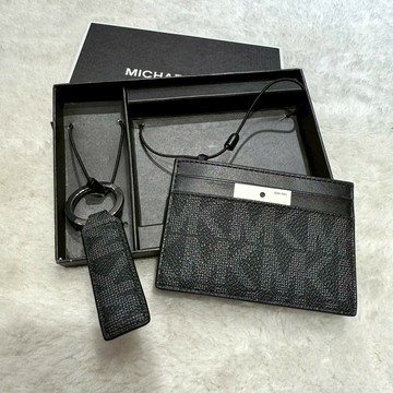 【MK｜全新】現貨 MICHAEL KORS 卡片夾 禮盒組 二合一 滿版 鑰匙圈｜Little Bee 小蜜蜂精品