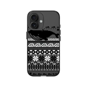 iPhone 16 Clear (相機按鈕) 酷墨灰 - 花生騷 WasangShow - 五原素海洋經典圖騰