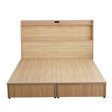 【本木】羅格 日式插座房間二件組-雙大6尺 床頭+六分底雙大6尺