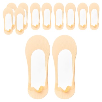 小麥購物 冰絲船襪 E107 15g 6雙  膚色  27 x 13cm
