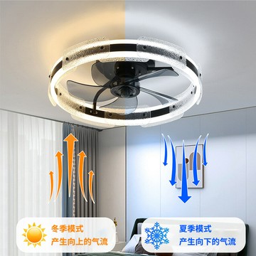 電風扇吸頂燈北歐臥室客廳餐廳隱形LED吊扇燈風扇燈 雙11全館免運