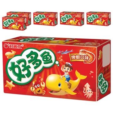 ORION 好麗友 好多魚餅乾 烤蝦口味  30g  6盒