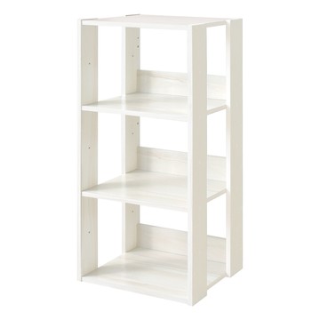 《HOPMA》日式三層收納架-寬40公分(2入) 台灣製造 隙縫展示櫃 置物窄櫃-白櫻桃