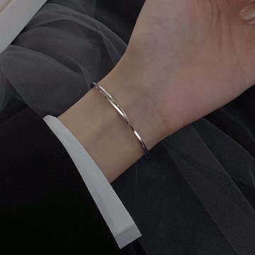 925純銀手鐲女精致輕奢小眾設計感手環2021年新款情人節禮物手飾