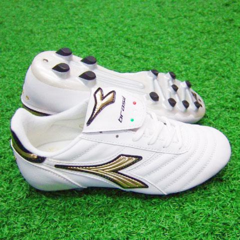 ブラジルゴールド MD PU JR J ホワイト×ゴールド 【diadora|ディアドラ 