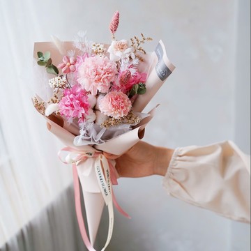 【GOODLILY flower】柔粉愛慕永生花束 永生花 不凋花 乾燥花
