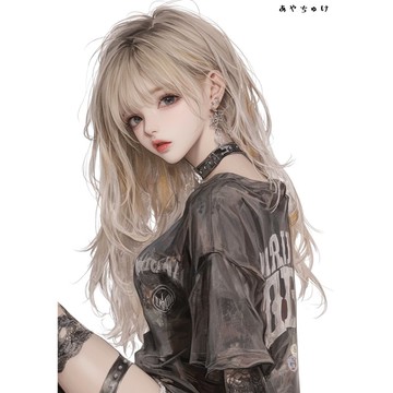 【10月新作5】07-094-0151 人物貼紙 輕龐克女孩