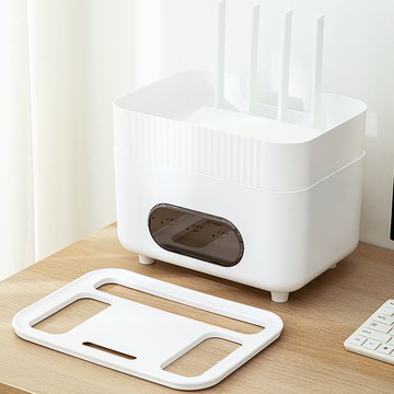 wifi路由器收納盒電視機頂盒置物架桌面無線光貓電插排整理放置盒 pb6161