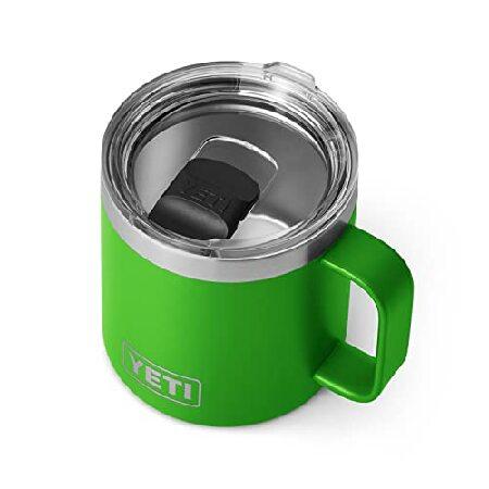 YETI Rambler 14 oz Mug, Vacuum Insulated, Stainless Steel with MagSlider Lid, Canopy Green並行輸入