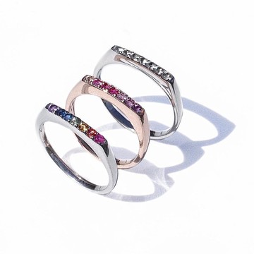 彩虹寶石戒指#minimrainbow #minimshading R088