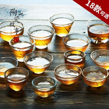 陶瓷故事茶杯個人專用主人杯單杯功夫小杯子茶具日式品茗杯坡璃杯