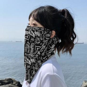 掛耳防曬面罩男全臉遮陽開車護頸騎行面巾機車女脖子防曬臉罩面紗