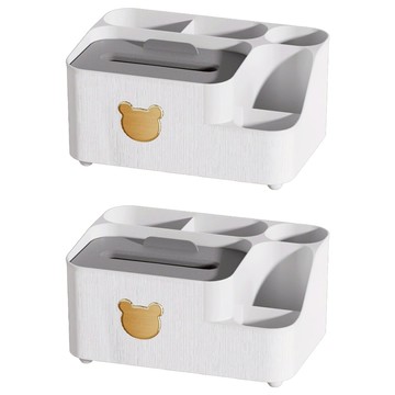 EDISH 桌面分格紙巾收納盒  24 x 16.8 x 12cm  顏色隨機  1組