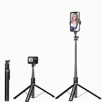 GoPro 副廠配件 iPhone/手機/GOPRO 1.8米自拍棒 補光燈 遙控自拍桿/三腳架