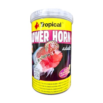 Tropical 德比克 花羅漢成魚高蛋白增艷飼料 含Omega-3、Omega-6  1L  1罐