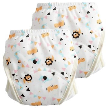 加厚6層學習褲 尿布褲  彩旗獅子  120碼(建議16~21kg)  2件  1組