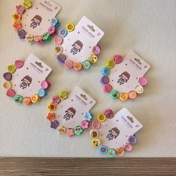 台灣發貨 10個裝~韓版新款兒童髮夾女童印花邊夾劉海夾小號寶寶配飾頭飾0415 VANX