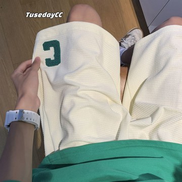 【全網最低價】#短褲#【華夫格】運動短褲男2022爆款薄款冰絲速干休閒褲夏季外穿籃球褲