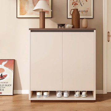 免運/可開發票 簡易鞋櫃 收納櫃 鞋架家用門口多層入戶奶油風鞋柜簡易新款2024爆款收納柜大容量 快速出貨