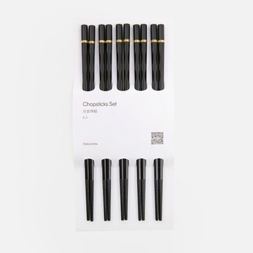 金環波紋合金筷5入