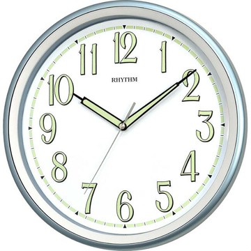RHYTHM 麗聲鐘(CMG548) 螢光綠圓形時尚掛鐘/31.5cm｜樂天全館特惠中★指定刷卡回饋10%