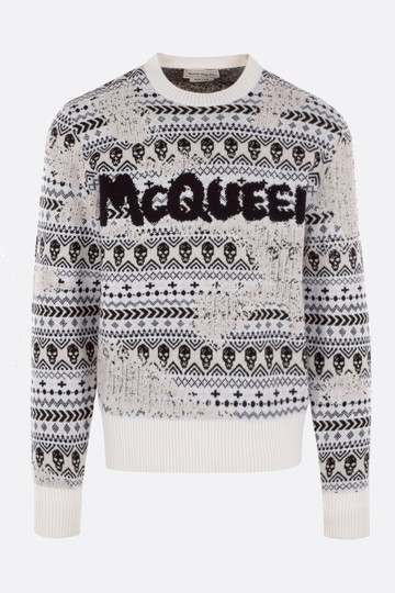 ALEXANDER McQUEEN jacquard wool pullover Man