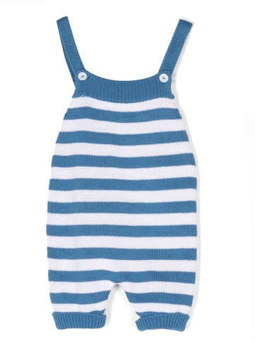 Little Bear - stripe-pattern knitted shorties - kids - Cotton - 6 mth - Blue