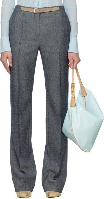 Tory Burch 灰色 High Waisted Wool 长裤