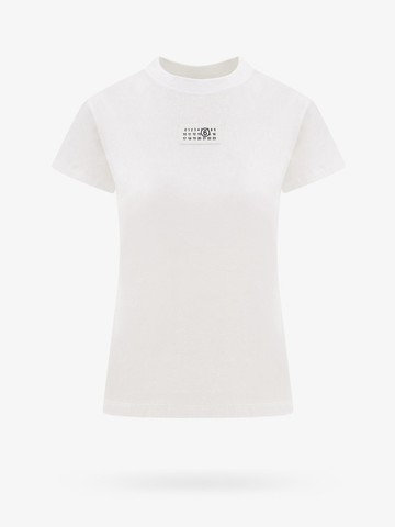 Cotton t-shirt with embroidered logo - MM6 MAISON MARGIELA - gender_Woman