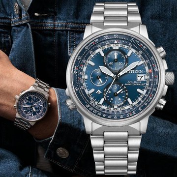 CITIZEN星辰 PROMASTER系列 光動能 飛行計時電波腕錶 AT8300-58L