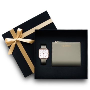 [可選色]手錶皮夾禮盒-Hebe 女款短夾