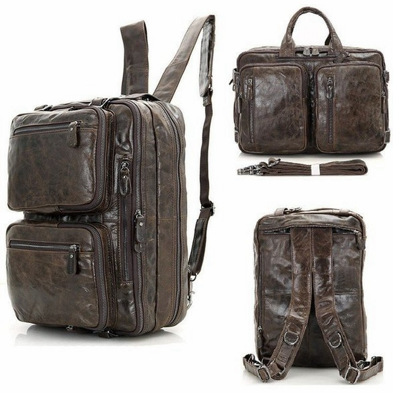 リュックサック 本革 メンズ 3way 通勤リュック レザー ビジネスリュック 大容量 通勤鞄 ブリーフケース 14インチpc対応 ブリーフケース 通販 Lineポイント最大get Lineショッピング