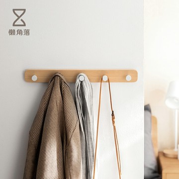 門後實木掛鉤 懶角落實木掛鉤免打孔門后掛衣架掛衣鉤入戶玄關牆上壁掛衣帽排鉤