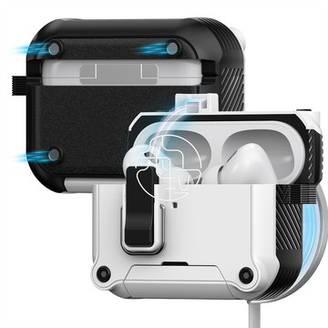 新款 簡約 鎖扣 磁吸彈蓋 秒變手機支架 用 Air Pods Pro 2 3 創意 AirPods 4 3 耳機保護套