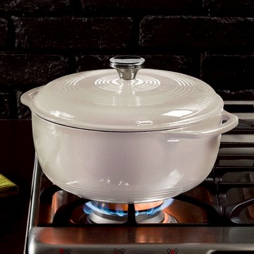 圓形琺瑯鑄鐵湯鍋(28cm)-5.6L-多色可選 極光藍