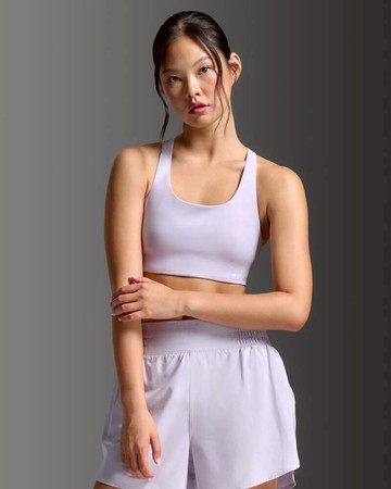2XU Form Strappy Low Impact Bra 女士 吸濕排汗細肩帶低度支撐U型運動內衣 | 淺紫