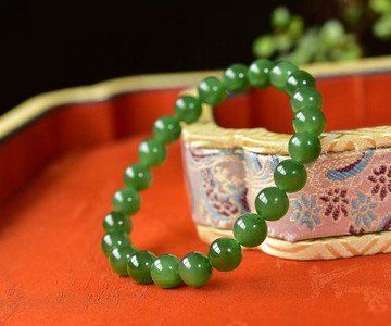 和田玉碧玉手鏈 寓意吉祥如意 百財聚來 雕工精緻 上身簡單大方