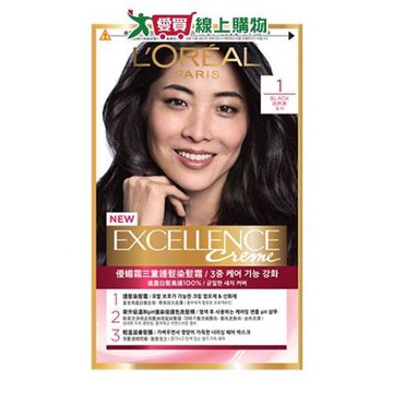 優媚霜三重護髮染髮霜 1 自然黑【愛買】