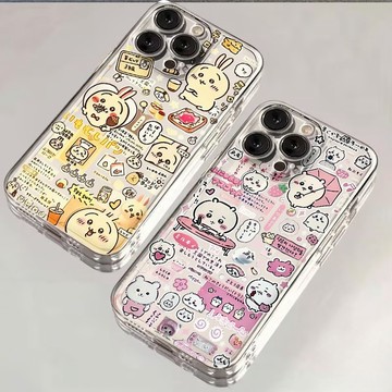 適用iphone16pro太空手機殼15plus吉伊卡哇14蘋果13透明14卡通烏薩奇15防摔可愛15保護套