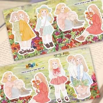 很久很久以前 3 ver16 (hamil) 復古女孩女士角色貼紙