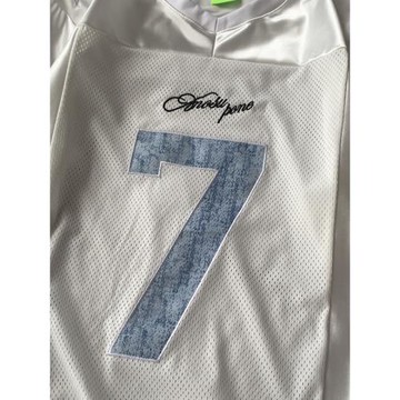 美式復古v領運動短袖男女夏季數字球衣風t恤設計感小眾寬松上衣潮