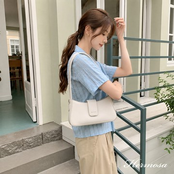 【Hermosa】 磁扣單肩包 手提包 包包 手提包 手拎包 肩背包 小包包 包包女 手機包 女包 小方包 腋下包