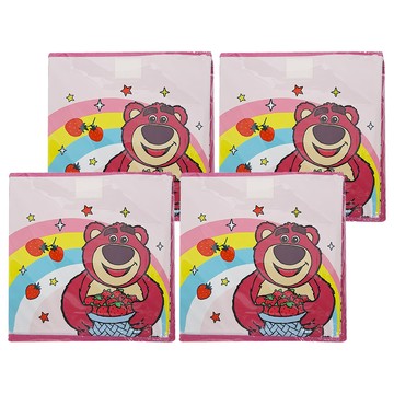 TOY STORY 玩具總動員 迪士尼 方形收納箱 熊抱哥  彩虹熊抱哥  32 x 32 x 32cm  4個