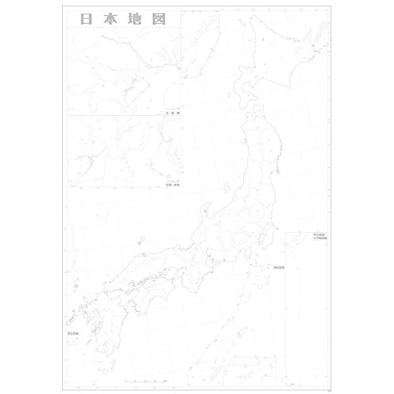 日本白地図